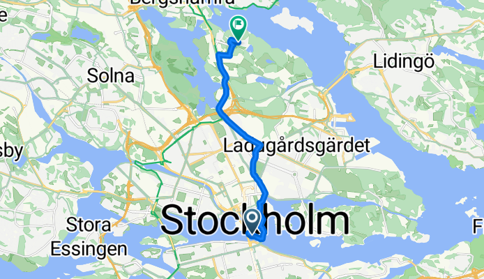 Funckens gränd, Stockholm to Forskarbacken, Stockholm