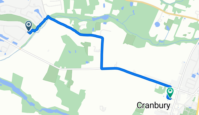 Ravens Crest Dr, Plainsboro to N Main St, Cranbury