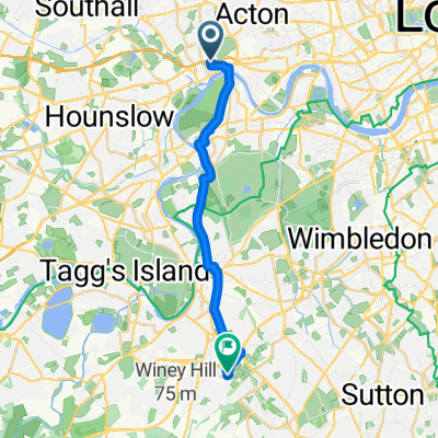 Clayponds Lane, Brentford to Davis Road, Chessington
