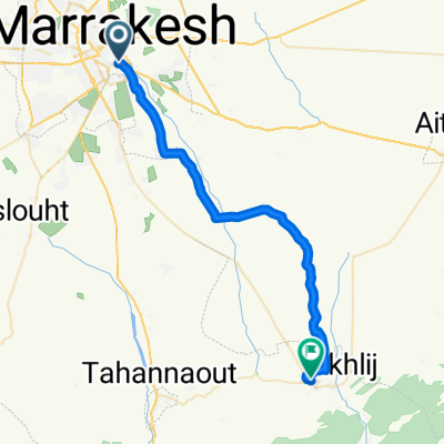 Route from Taoulat Ben Saleh