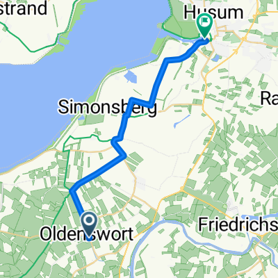 Kirchenfenne, Oldenswort nach Rödemishallig, Husum