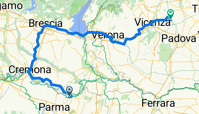 Via Domenico Giglioli, Brescello nach Via Busetto, San Giorgio in Bosco