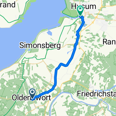Kirchenfenne, Oldenswort nach Hafenstraße, Husum