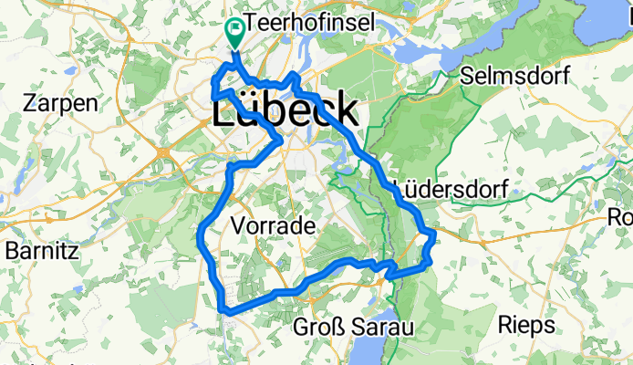 Fahrradtour nach Elbe-Lübeck-Kanal Uferweg und Wakenitz