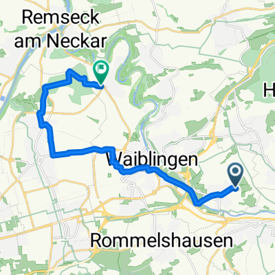 Kernerstraße, Waiblingen nach Neckarstraße, Waiblingen