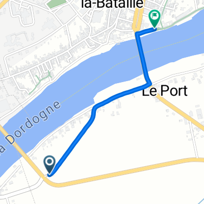 Route de Tricoston, Saint-Pey-de-Castets to Quai Camille Pelletan, Castillon-la-Bataille