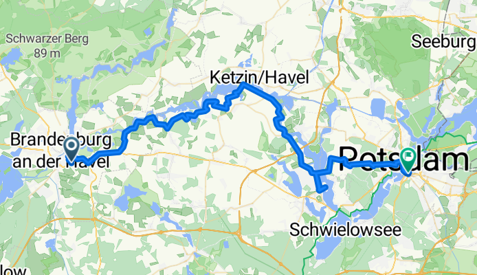 Segeln längs der Havel, am besten bei Westwind - der Havelradweg  Brandenburg-Potsdam