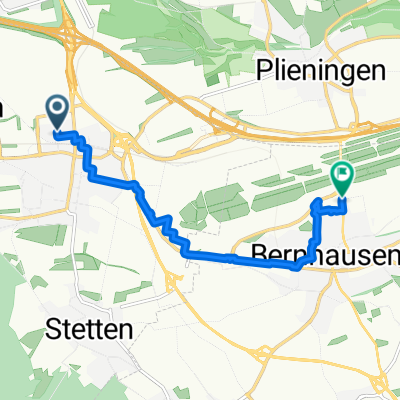 Vespucciweg, Leinfelden-Echterdingen nach Plieninger Straße, Filderstadt