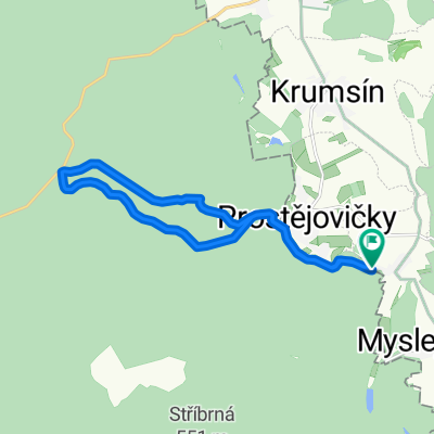 Křenůvky, Myslejovice do Křenůvky, Myslejovice