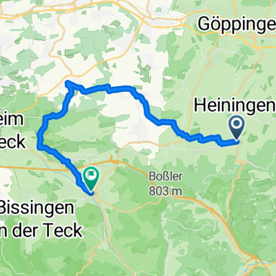 Eugen-Rau-Straße, Gammelshausen nach Bissinger Straße, Weilheim an der Teck