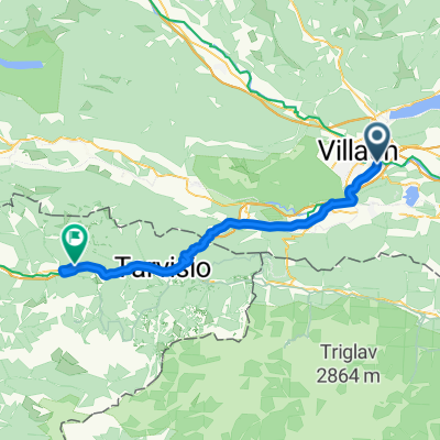 Drauwinkelstraße nach Via Pontebbana Ugovizza