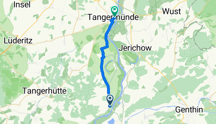 Elbstraße, Tangerhütte nach Amt, Tangermünde