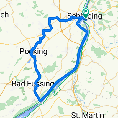 Schärding-Pocking-Bad Füssing-Schärding, 48km-100hm