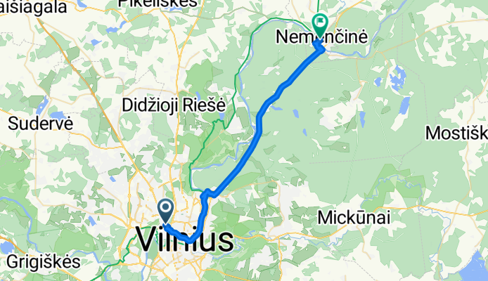 Route to Nemenčinė