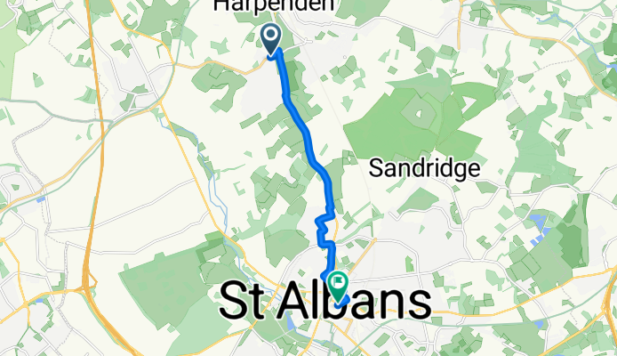 Redbourn Lane, Harpenden to Charter Close, St Albans