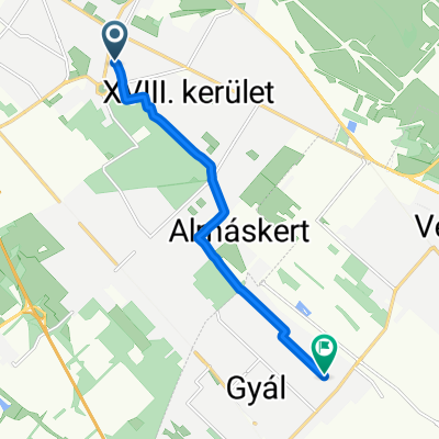 Petőfi utca, Budapest - Bocskai István utca, Gyál