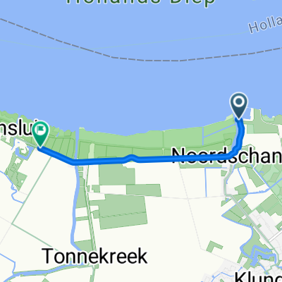 Noordschans, Klundert naar Oostdijk, Willemstad