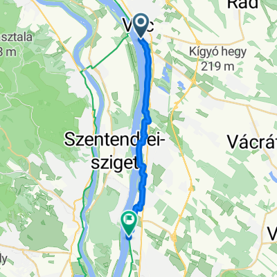 József Attila sétány, Vác nach Duna sor, Dunakeszi