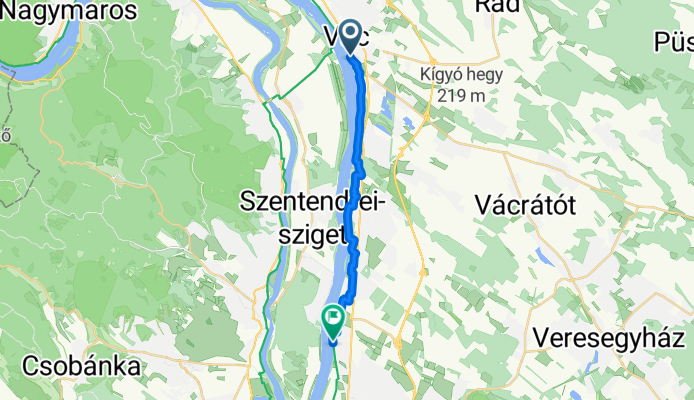 József Attila sétány, Vác nach Duna sor, Dunakeszi