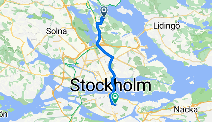 Forskarbacken, Stockholm to Kocksgatan, Stockholm