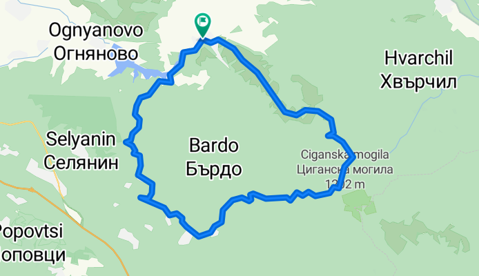 Голема Раковица - вр. Голема Икуна  - м. Мечковци  - яз. Огняново