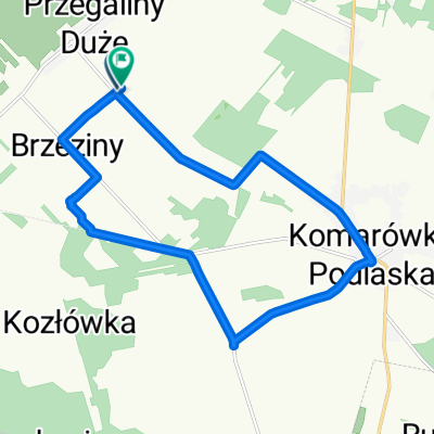 Przegaliny Duże, Komarówka Podlaska do Przegaliny Duże, Komarówka Podlaska