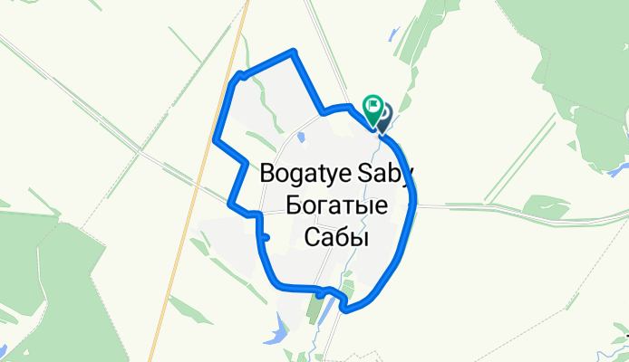 Губдуллы Тукая улица, Сабинский район до Губдуллы Тукая улица, Сабинский район