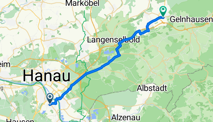Feldstraße, Hanau nach Grasweg, Gründau