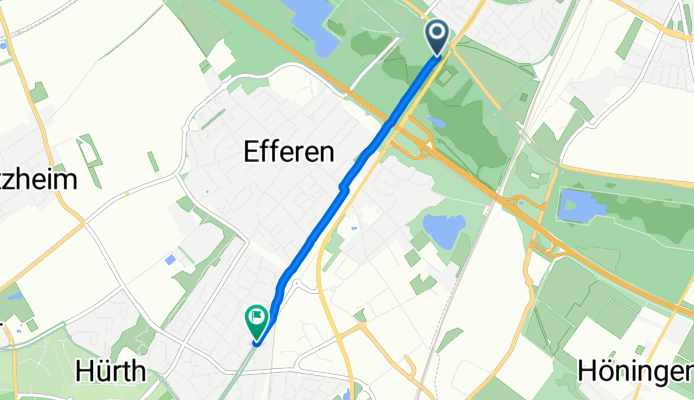 Militärringstraße to Luxemburger Straße 285-295
