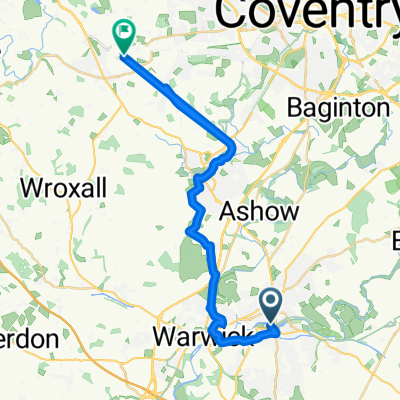 From Leamington Spa to burton green