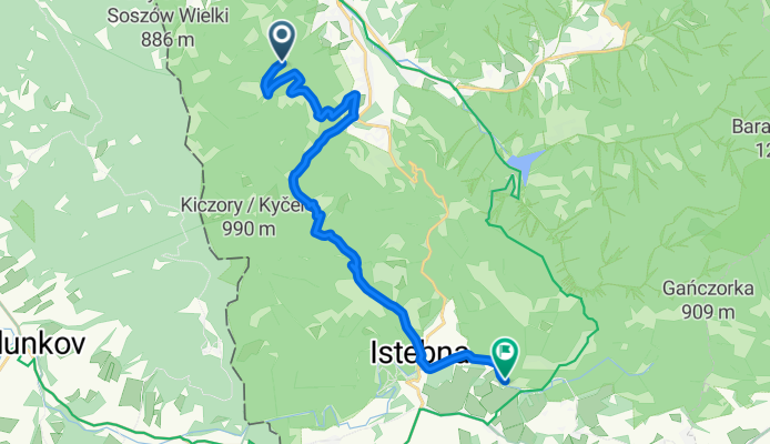Dziechcinka, Wisła do Istebna, Istebna