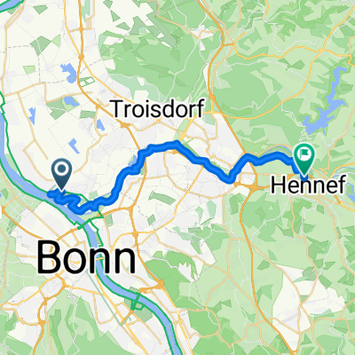 Elsternweg, Troisdorf nach Bismarckstraße, Hennef (Sieg)