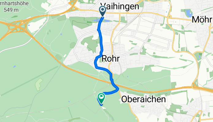 48.730, 9.102 nach 48.704, 9.103