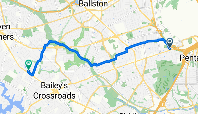 S Rolfe St, Arlington to Leesburg Pike, Falls Church