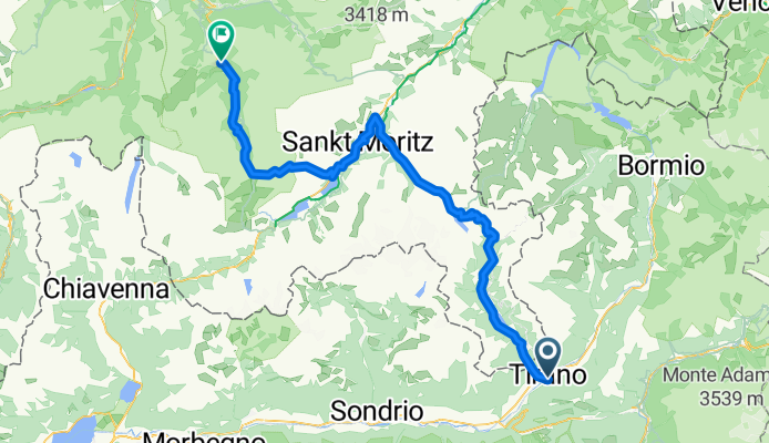 Via dei Castelli, Tirano nach Via Sur Val, Savognin