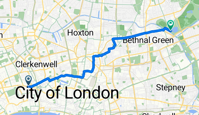 High Holborn to Old Ford Road