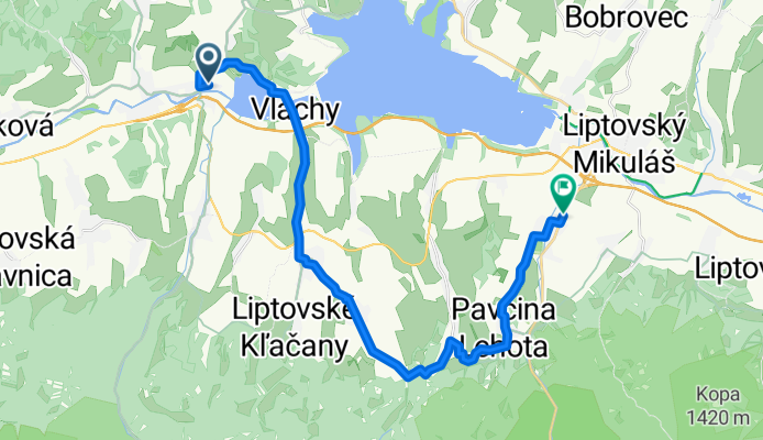 Bešeňová, Bešeňová až Demänovská cesta, Liptovský Mikuláš