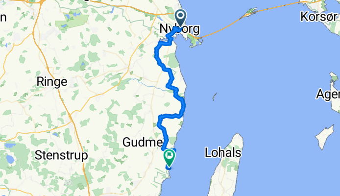 Banegårdsalléen, Nyborg nach Oure