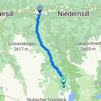 Route to Enzingerboden Weißseeseilbahn