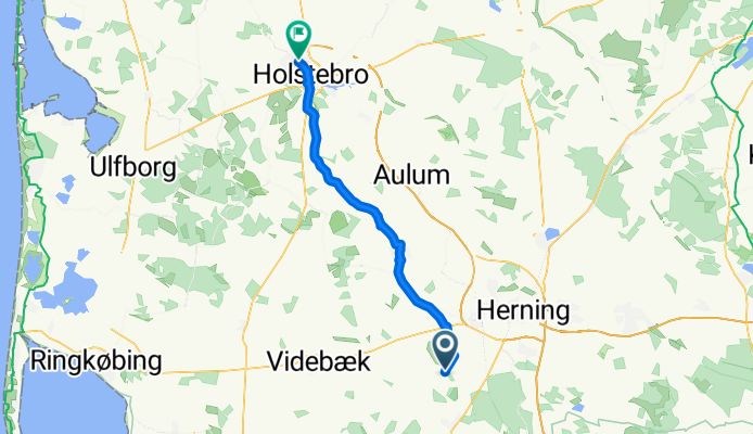 Bjerrevej, Herning nach Døesvej, Holstebro
