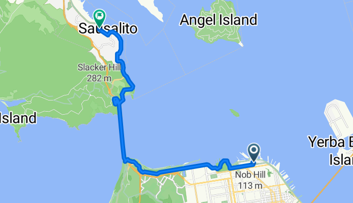 Beach St, San Francisco a Bee St, Sausalito