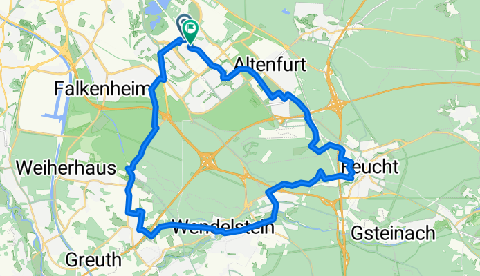 Ursula-Wolfring-Straße, Nürnberg nach Ursula-Wolfring-Straße, Nürnberg