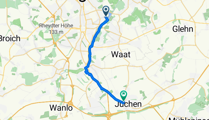 Schlossstraße, Mönchengladbach nach Fuchsberg, Jüchen