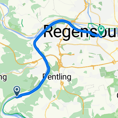 Jurasteig, Pentling nach Am Alten Schlachthof, Regensburg
