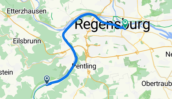 Jurasteig, Pentling nach Am Alten Schlachthof, Regensburg