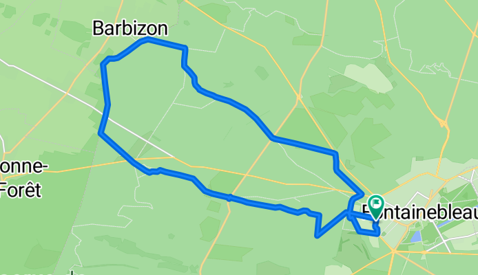 Route in Fontainebleau