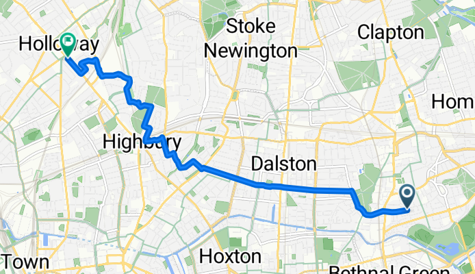 Gore Road, London à Holloway Road, London