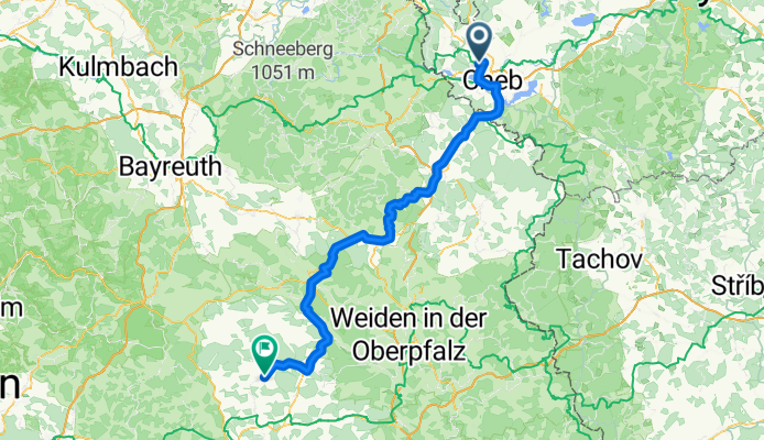 Route nach Marktplatz, Vilseck