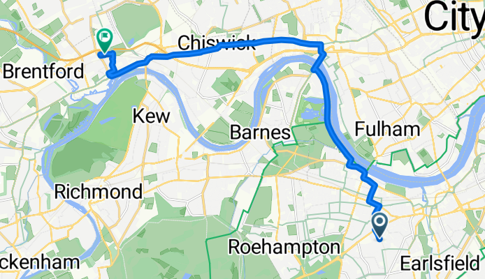 Scott Avenue, London to Clayponds Lane, Brentford