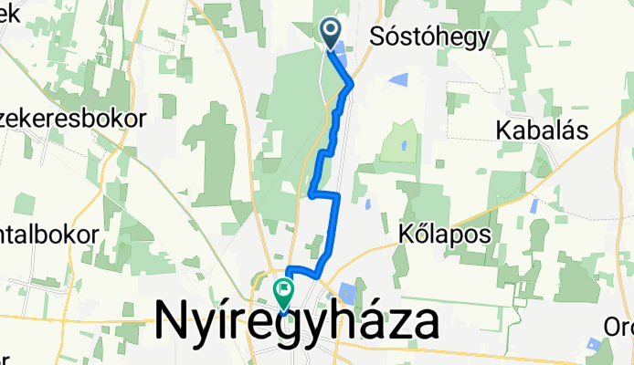 Fürdőház tér, Nyíregyháza - Síp utca, Nyíregyháza
